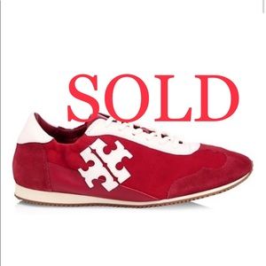 Tory Burch Retro Red Flare Athletic Shoe